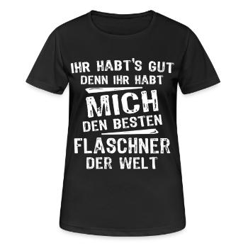 Plumber - Women's Breathable T-Shirt - black - Front - AI Model Female 172 light (172cm)