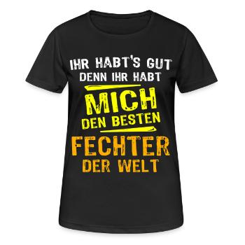 Fencer Gift - Women's Breathable T-Shirt - black - Front - AI Model Female 172 light (172cm)