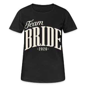 Équipe Mariée Fête de jeune fille 2026 Femmes - T-shirt respirant Femme - noir - Devant - AI Model Female 172 light (172cm)