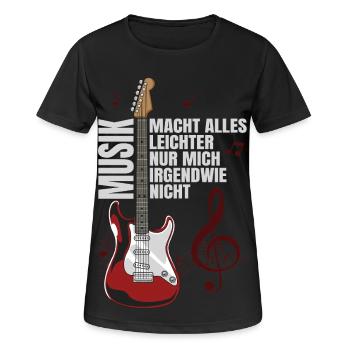La musique facilite tout - T-shirt respirant Femme - noir - Devant - AI Model Female 172 light (172cm)