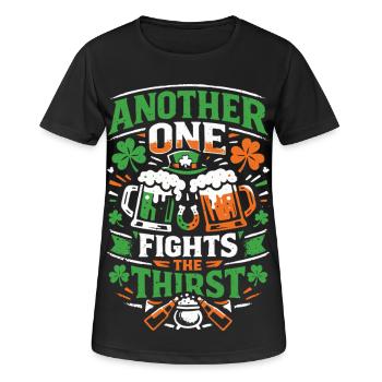 Un autre combat la soif | La Saint-Patrick - T-shirt respirant Femme - noir - Devant - AI Model Female 172 light (172cm)