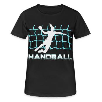 Handball Goalkeeper Jump - Women's Breathable T-Shirt - black - Front - AI Model Female 172 light (172cm)