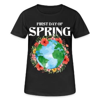 First Day Of Spring Happy Easter Ostara - Women's Breathable T-Shirt - black - Front - AI Model Female 172 light (172cm)