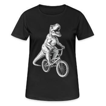 BMX Bike Dinosaur Boys Bike BMX Kids - Women's Breathable T-Shirt - black - Front - AI Model Female 172 light (172cm)