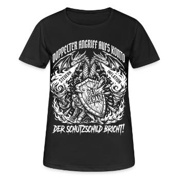 Double attack on the account - Women's Breathable T-Shirt - black - Front - AI Model Female 172 light (172cm)