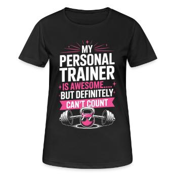 Gym, Fitness - Women's Breathable T-Shirt - black - Front - AI Model Female 172 light (172cm)