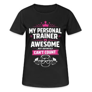 Gym, Fitness - Women's Breathable T-Shirt - black - Front - AI Model Female 172 light (172cm)