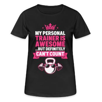 Gymnase, Fitness - T-shirt respirant Femme - noir - Devant - AI Model Female 172 light (172cm)