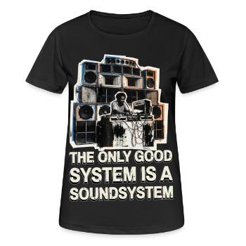 Soundsystem Dub - Frauen T-Shirt atmungsaktiv - Schwarz - Vorne - AI Model Female 172 light (172cm)