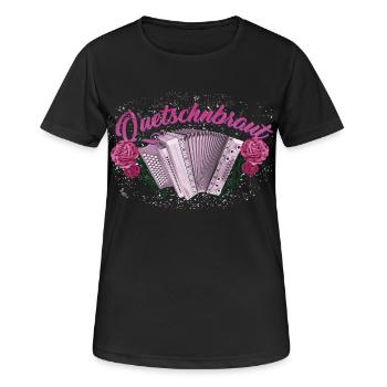 Squeeze Bride - Harmonica with Roses - Women's Breathable T-Shirt - black - Front - AI Model Female 172 light (172cm)