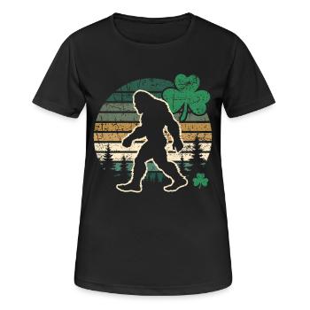 Big Foot la Saint-Patrick - T-shirt respirant Femme - noir - Devant - AI Model Female 172 light (172cm)