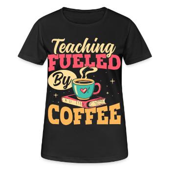 Der Unterricht Wird Von Kaffeepädagogen - Frauen T-Shirt atmungsaktiv - Schwarz - Vorne - AI Model Female 172 light (172cm)