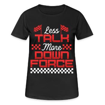 Course automobile Sport Moins de paroles Plus d’appui - T-shirt respirant Femme - noir - Devant - AI Model Female 172 light (172cm)