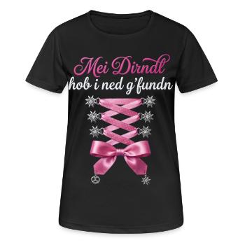 Trachtenshirt Damen Trachten T-Shirt Dirndl Outfit - Women's Breathable T-Shirt - black - Front - AI Model Female 172 light (172cm)