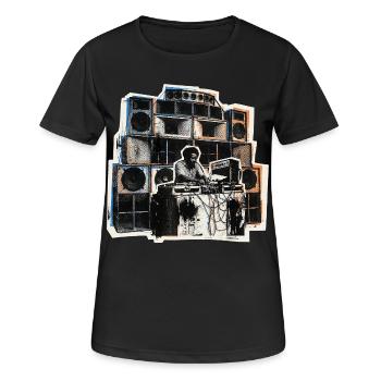 Origines du Dub Reggae Soundsystem - T-shirt respirant Femme - noir - Devant - AI Model Female 172 light (172cm)