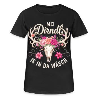 Trachtenshirt Damen Trachten T-Shirt Dirndl Outfit - Women's Breathable T-Shirt - black - Front - AI Model Female 172 light (172cm)