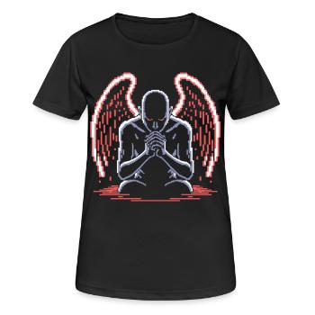 Dark Angel Pixel Art Shirt – Fallen Angel - Women's Breathable T-Shirt - black - Front - AI Model Female 172 light (172cm)