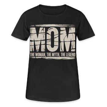 Mama The Woman The Myth The Legend Shirt - Frauen T-Shirt atmungsaktiv - Schwarz - Vorne - AI Model Female 172 light (172cm)
