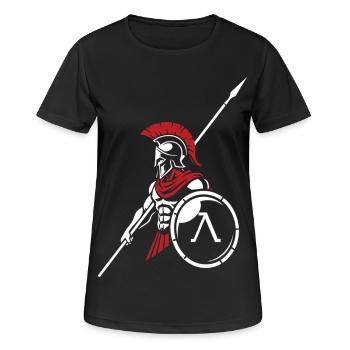 Spartan Royal Guard Spartan Shield Mascot - Women's Breathable T-Shirt - black - Front - AI Model Female 172 light (172cm)