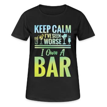 Propriétaire de bar Mixologue Passionné de bar Propriétaire de pub - T-shirt respirant Femme - noir - Devant - AI Model Female 172 light (172cm)