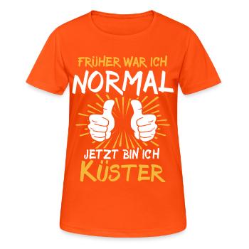 Küster Spruch - T-shirt respirant Femme - orange néon - Devant - AI Model Female 172 dark (172cm)