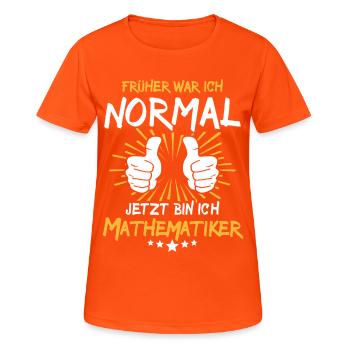 Mathématicien Spruch - T-shirt respirant Femme - orange néon - Devant - AI Model Female 172 dark (172cm)