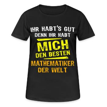 Mathematician Gift - Women's Breathable T-Shirt - black - Front - AI Model Female 172 light (172cm)