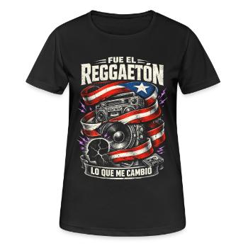 Porto Rico Fue El Reggaeton Lo Que Me Changed - T-shirt respirant Femme - noir - Devant - AI Model Female 172 light (172cm)