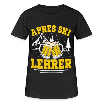 Ski APRES-SKI MONITEUR DE SKI Soirée Amusant - T-shirt respirant Femme - noir - Devant - AI Model Female 172 light (172cm)