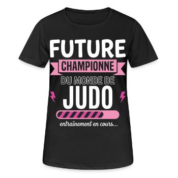 Future Judo Judoka Champion - Women's Breathable T-Shirt - black - Front - AI Model Female 172 light (172cm)
