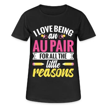 Au Pair Worker Appreciation Nanny Babysitter Au - Frauen T-Shirt atmungsaktiv - Schwarz - Vorne - AI Model Female 172 light (172cm)