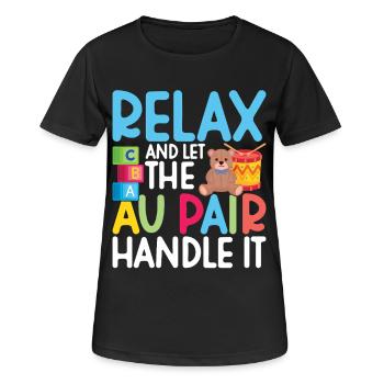Au Pair Must Haves Babysitter-Wertschätzung Nanny - Frauen T-Shirt atmungsaktiv - Schwarz - Vorne - AI Model Female 172 light (172cm)