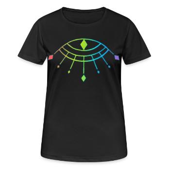 Symbol des Gottes Horus - Frauen T-Shirt atmungsaktiv - Schwarz - Vorne - AI Model Female 172 light (172cm)