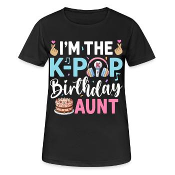 I'm The K-Pop Birthday Aunt - Women's Breathable T-Shirt - black - Front - AI Model Female 172 light (172cm)