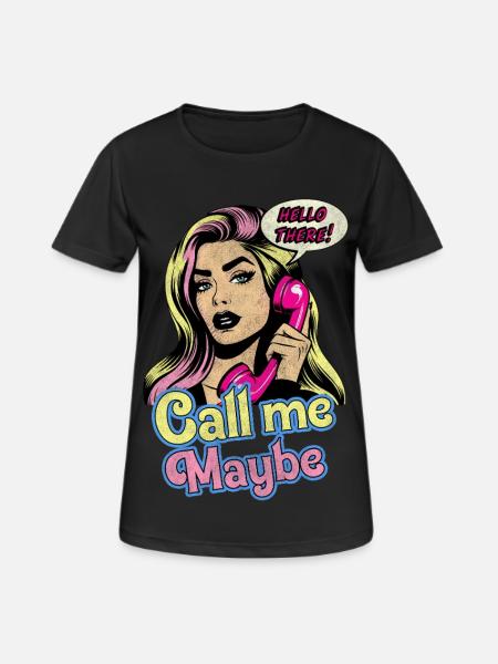 Call Me Maybe - Women's Breathable T-Shirt - black