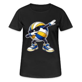 Volley-ball Dab Joueur de volley-ball Dab - T-shirt respirant Femme - noir - Devant - AI Model Female 172 light (172cm)