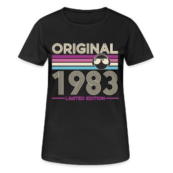 Original 1983 Limited Edition Retro - Women's Breathable T-Shirt - black - Front - AI Model Female 172 light (172cm)