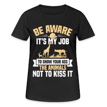 Guide de voyage Guide de vacances Excursion touristique Safari - T-shirt respirant Femme - noir - Devant - AI Model Female 172 light (172cm)