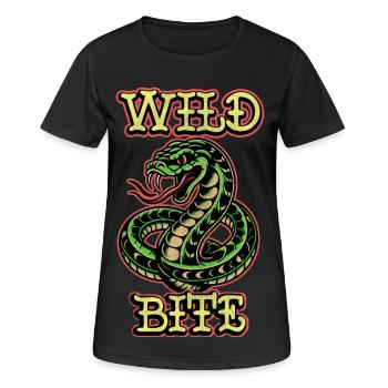Wild Bite - Women's Breathable T-Shirt - black - Front - AI Model Female 172 light (172cm)