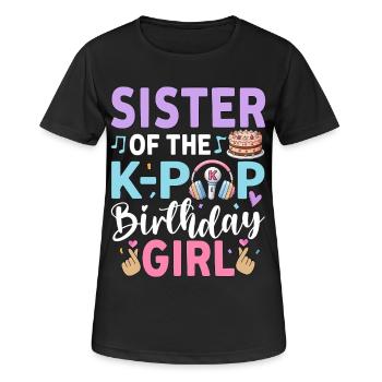 Sœur de la fille d’anniversaire de la K-Pop - T-shirt respirant Femme - noir - Devant - AI Model Female 172 light (172cm)