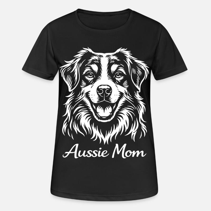 Aussie Mom - Women's Breathable T-Shirt - black