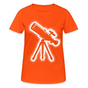 Telescope Astronomer Boys Children Men Astronomy - Women's Breathable T-Shirt - neon orange - Front - AI Model Female 172 dark (172cm)