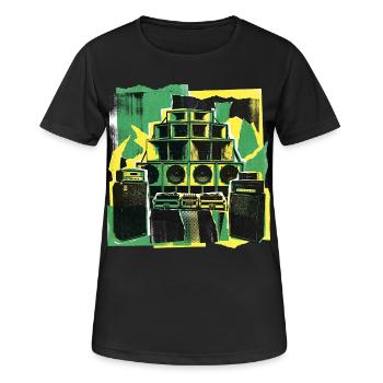 Dub Reggae Soundsystem Culture - T-shirt respirant Femme - noir - Devant - AI Model Female 172 light (172cm)