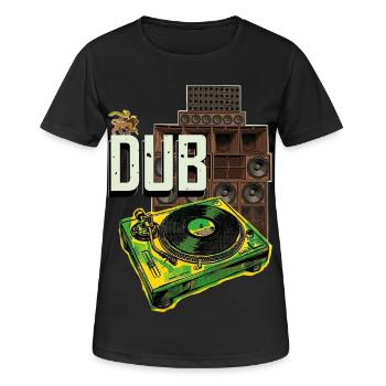 Platine Dub Reggae Soundsystem - T-shirt respirant Femme - noir - Devant - AI Model Female 172 light (172cm)