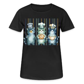 sourdough Bread Baking Baker Sourdough Starter Era - Frauen T-Shirt atmungsaktiv - Schwarz - Vorne - AI Model Female 172 light (172cm)