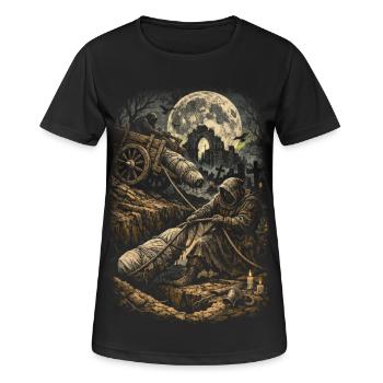 Humour gothique de cimetière - T-shirt respirant Femme - noir - Devant - AI Model Female 172 light (172cm)