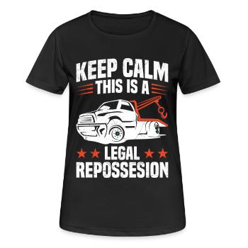 Agent de récupération d’actifs Agent de récupération d’actifs Saisie de voiture - T-shirt respirant Femme - noir - Devant - AI Model Female 172 light (172cm)