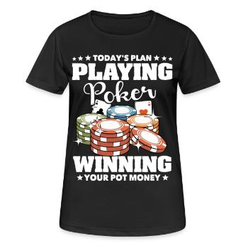 Poker Poker Joueurs - T-shirt respirant Femme - noir - Devant - AI Model Female 172 light (172cm)
