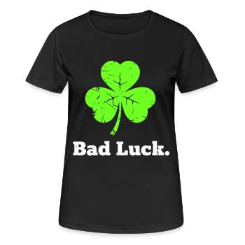 Bad Luck Shamrock Funny - Women's Breathable T-Shirt - black - Front - AI Model Female 172 light (172cm)