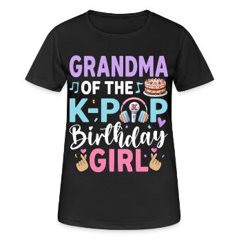 Grandma Of The K-Pop Birthday Girl - Women's Breathable T-Shirt - black - Front - AI Model Female 172 light (172cm)